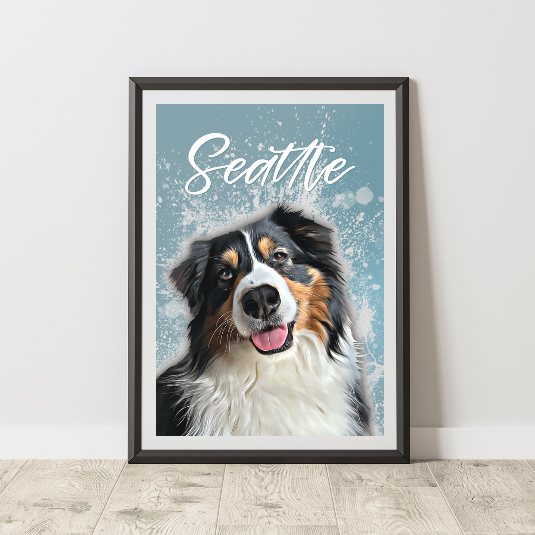 Affiche personnalisée Animaux « Nouddle Couleur » (1 à 4 animaux)