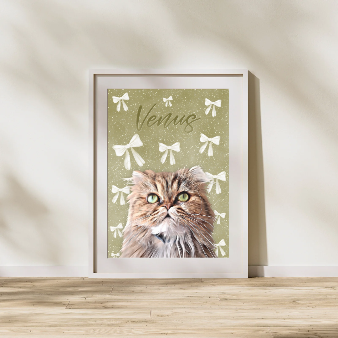 Affiche Personnalisée Animaux fond Noeuds (1 à 2 animaux)