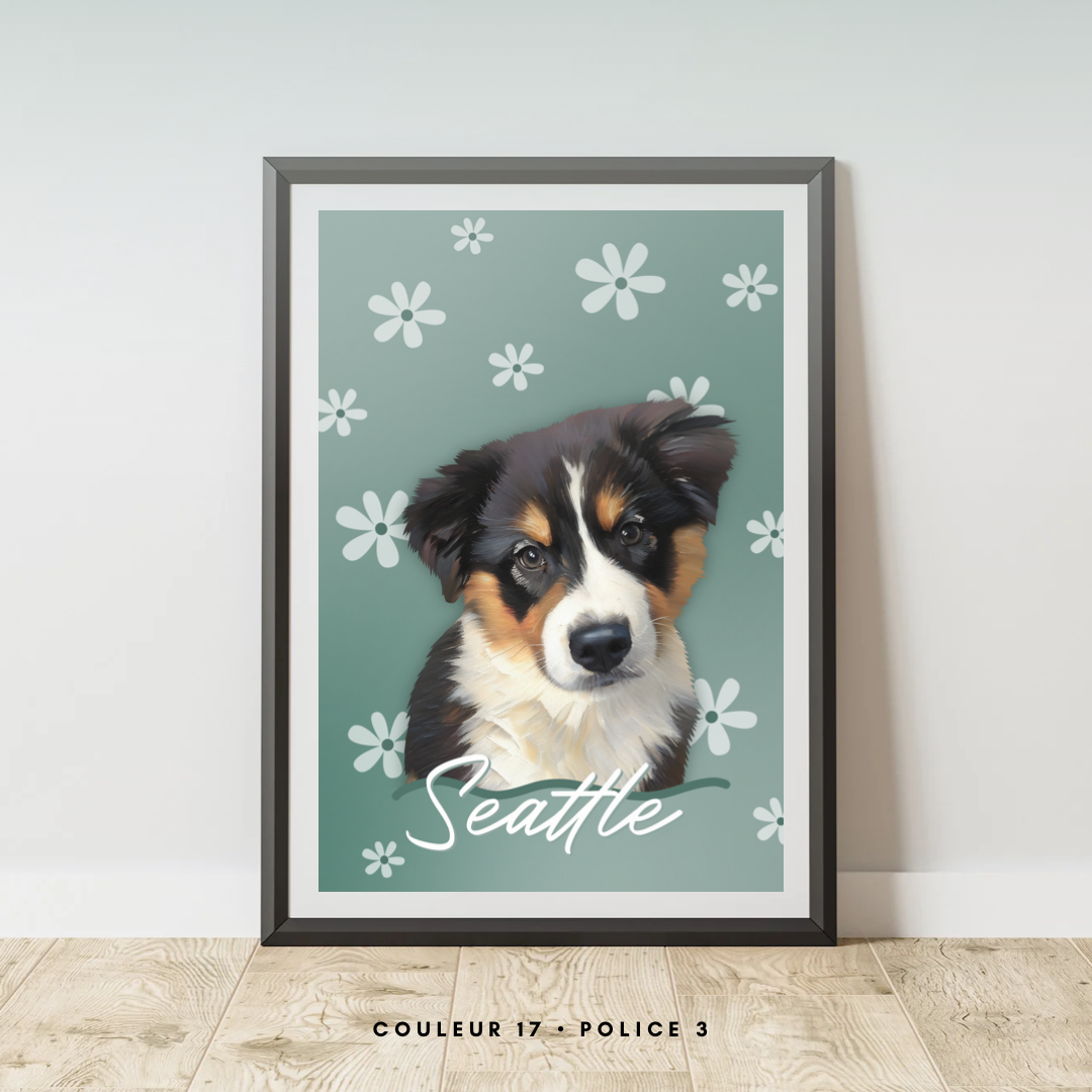 Affiche Personnalisée Flower (Un animal)