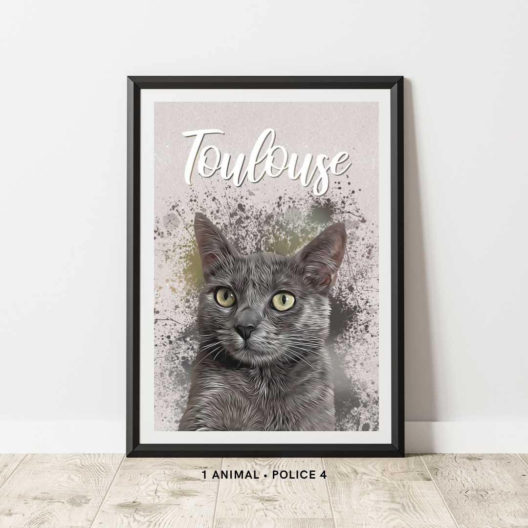 Affiche personnalisée Animaux « Nouddle » (1 à 4 animaux)