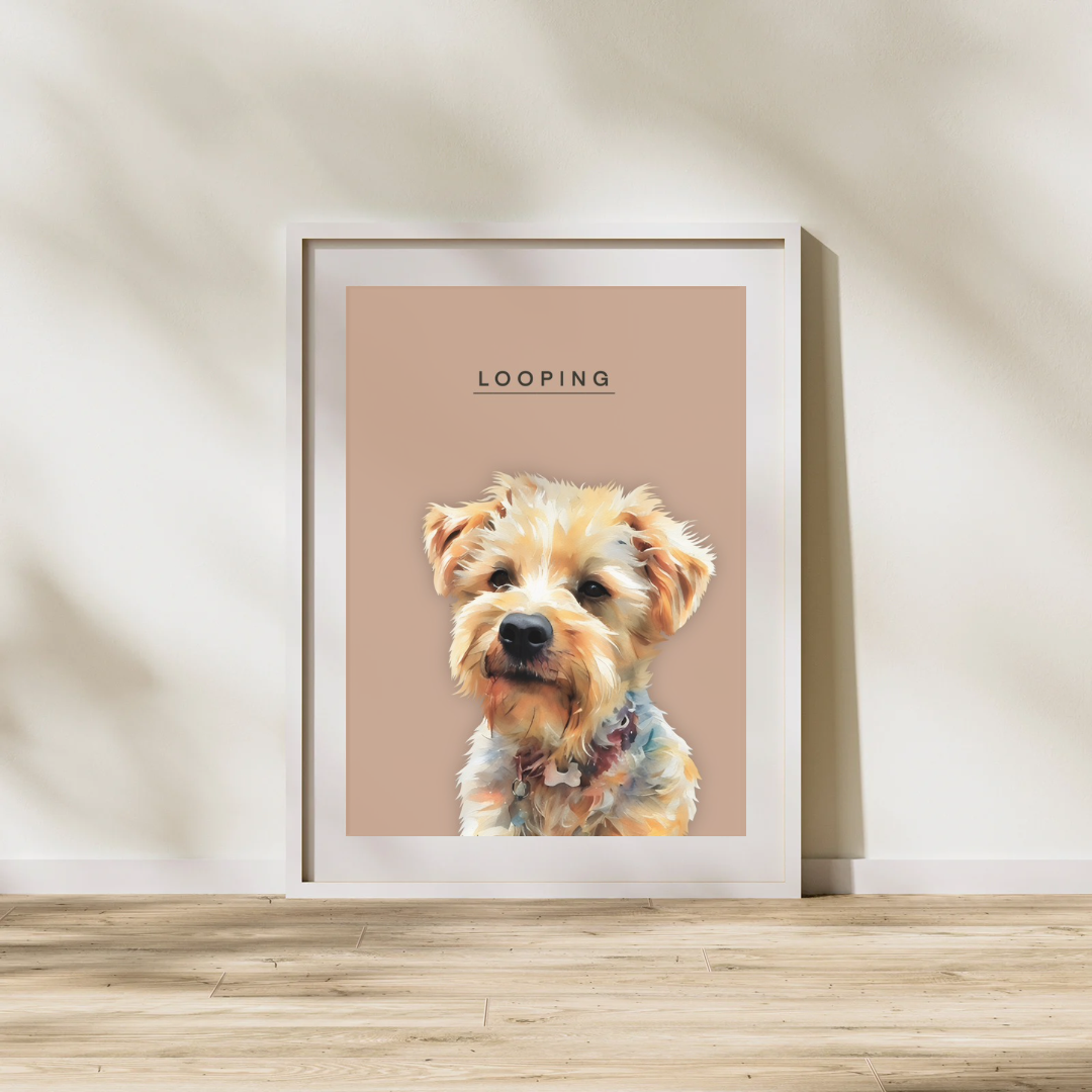 Affiche Personnalisée Aquarelle (1 à 2 Animaux)