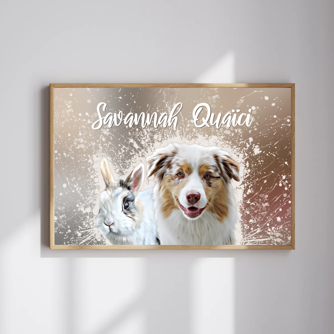 Affiche personnalisée Animaux Nouddle 2 (1 à 4 animaux)