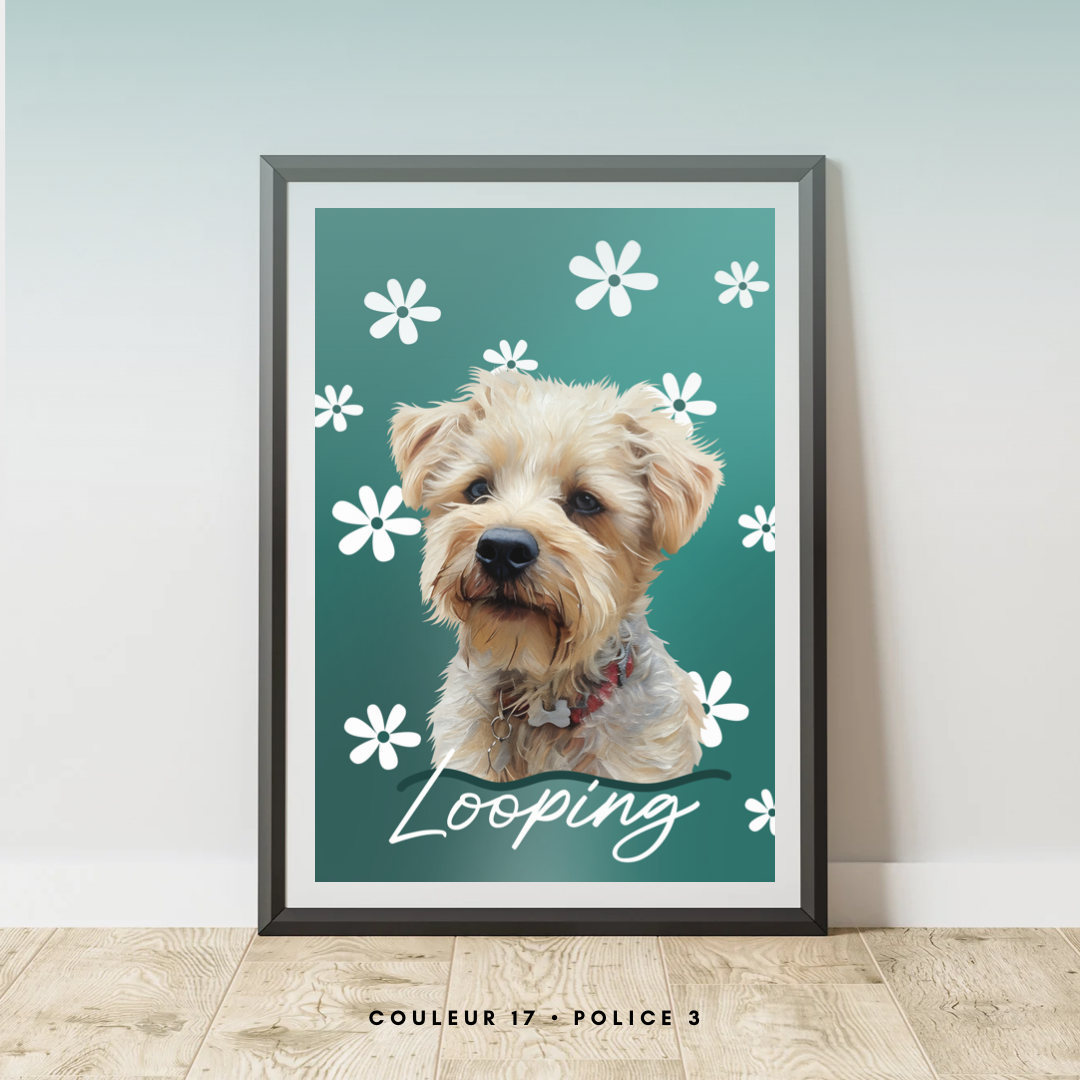 Affiche Personnalisée Flower (Un animal)