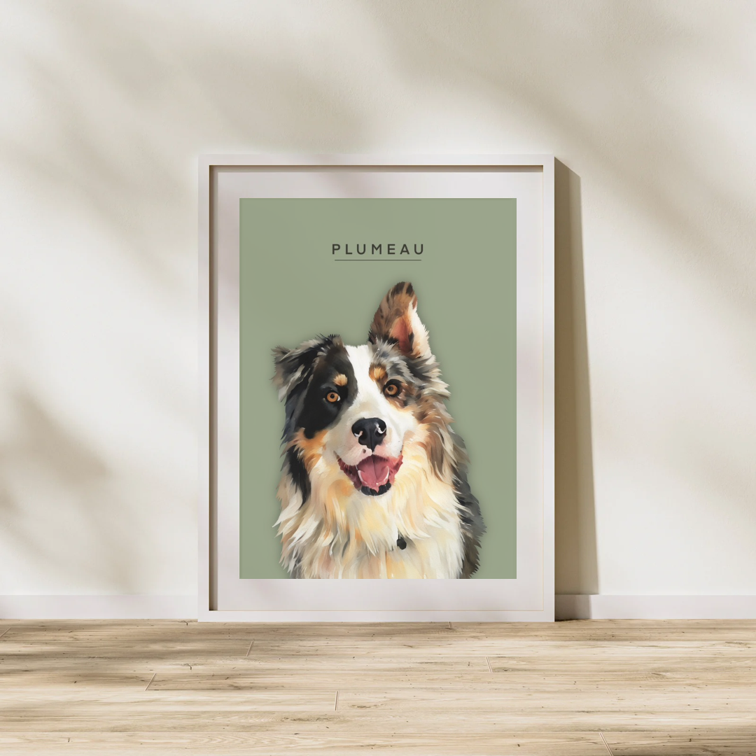 Affiche Personnalisée Aquarelle (1 à 2 Animaux)