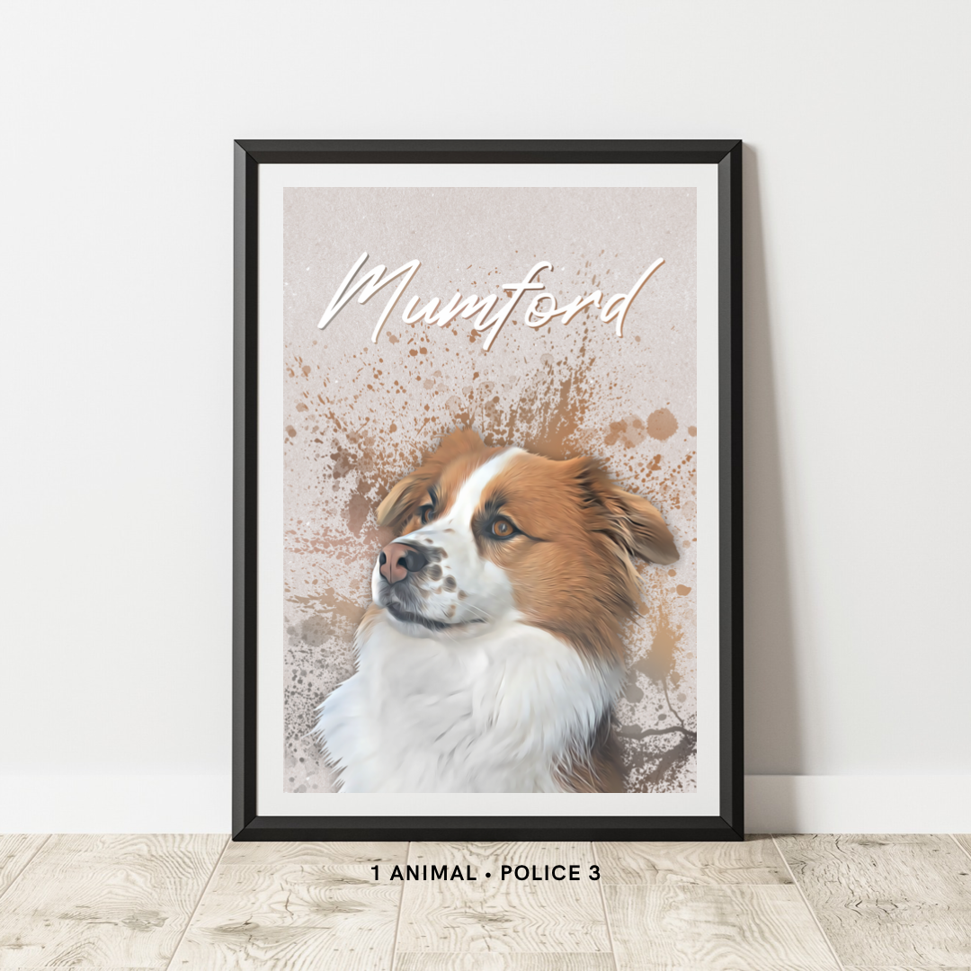 Affiche personnalisée Animaux « Nouddle » (1 à 4 animaux)