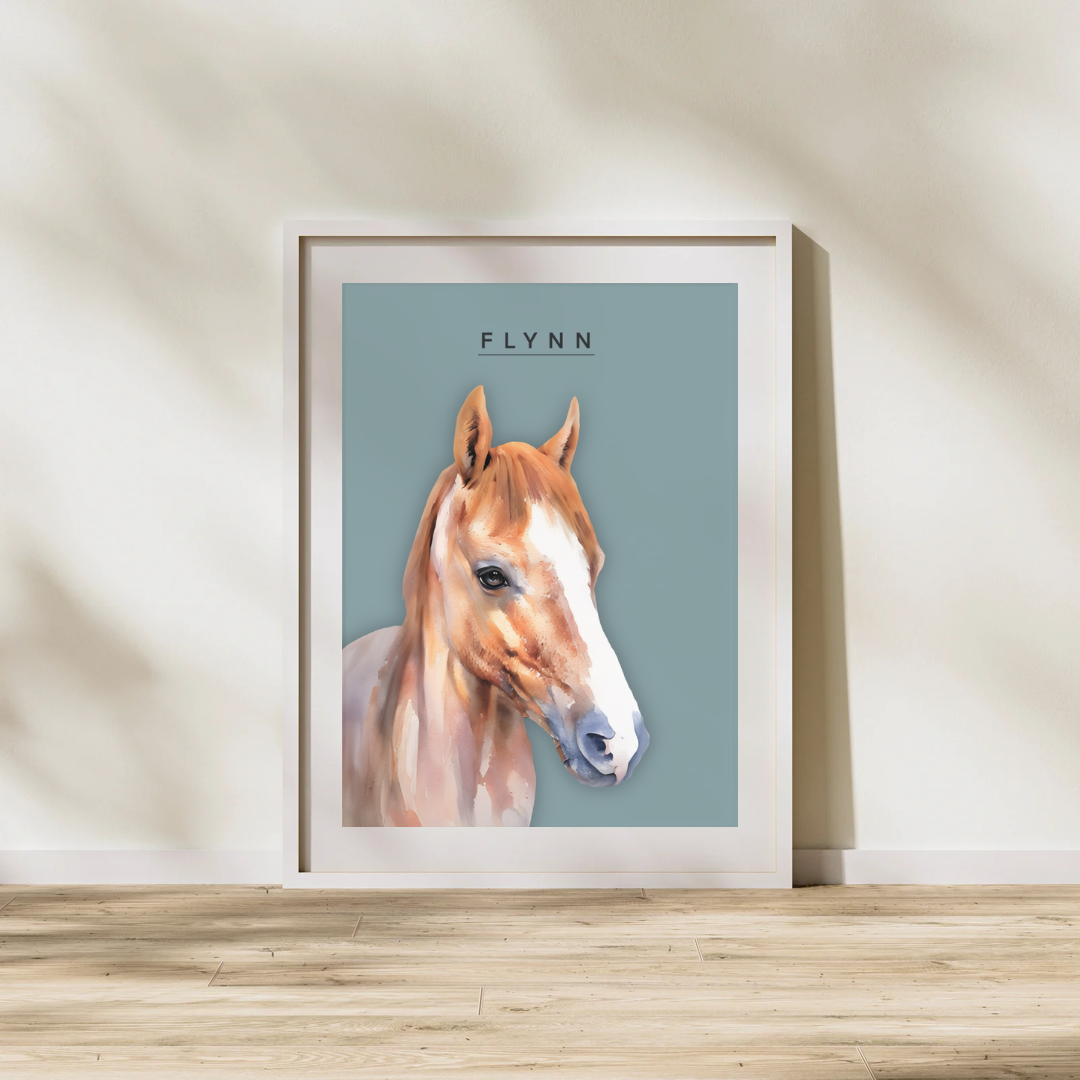 Affiche Personnalisée Aquarelle (1 à 2 Animaux)