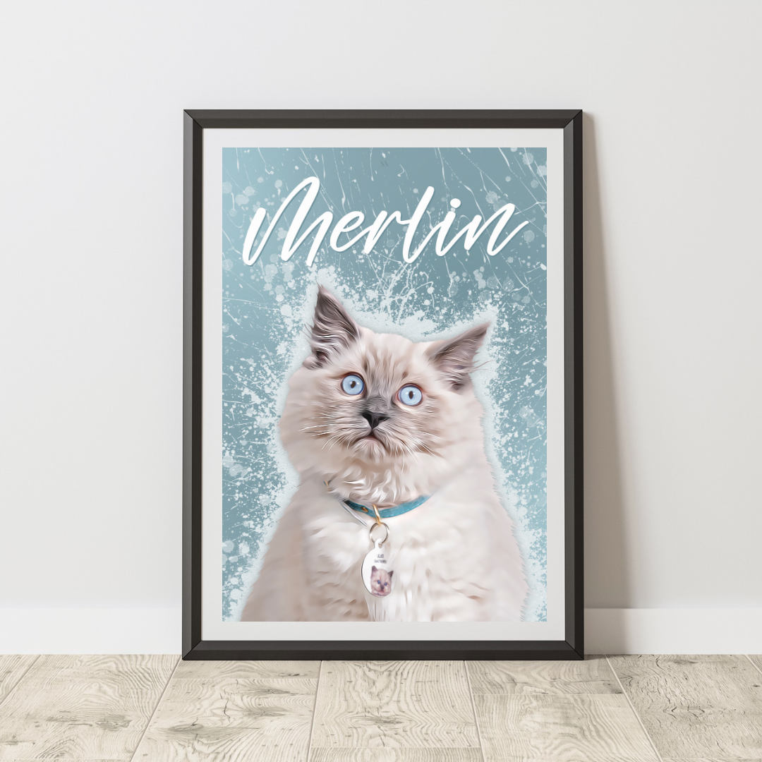 Affiche personnalisée Animaux « Nouddle Couleur » (1 à 4 animaux)