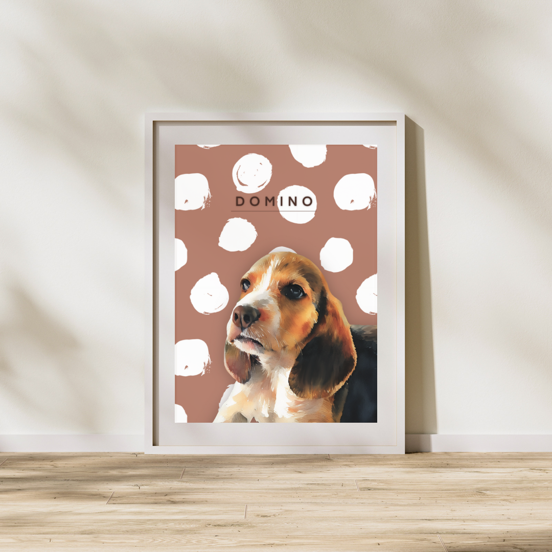 Affiche Personnalisée Aquarelle + Fond (Un Animal)