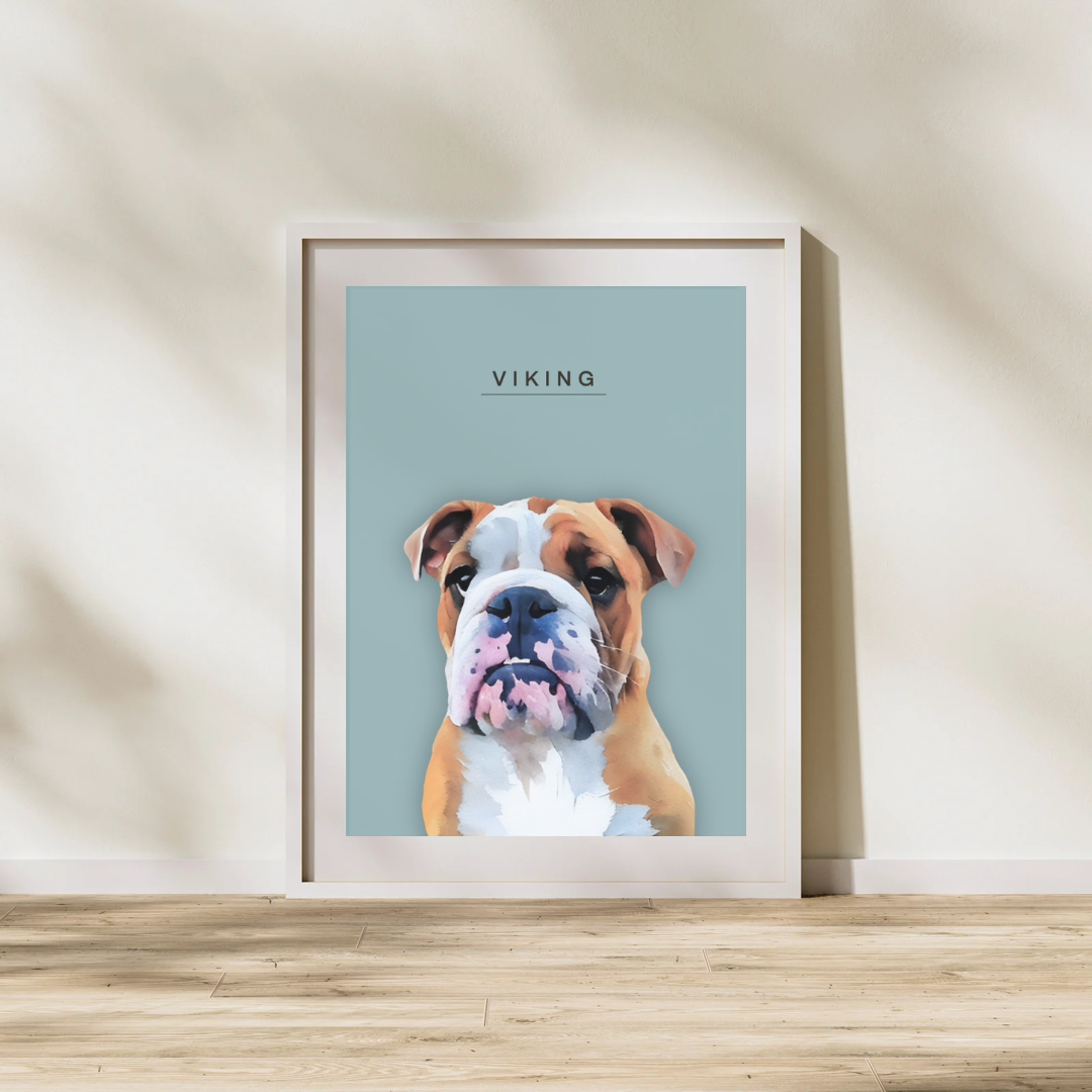 Affiche Personnalisée Aquarelle (1 à 2 Animaux)
