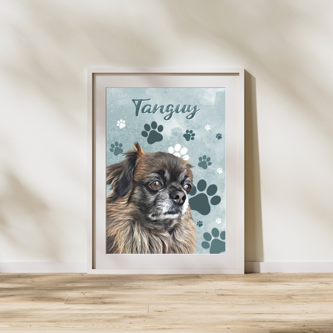 Affiche Personnalisée Artiste Pattoune (1 à 3 animaux)