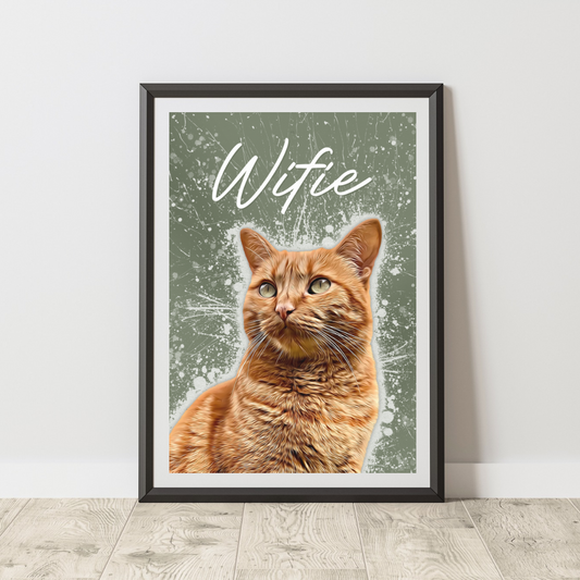 Affiche personnalisée Animaux « Nouddle Couleur » (1 à 4 animaux)