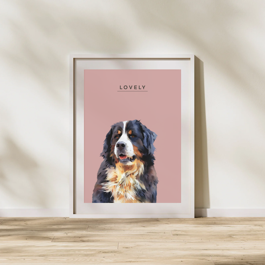 Affiche Personnalisée Aquarelle (1 à 2 Animaux)
