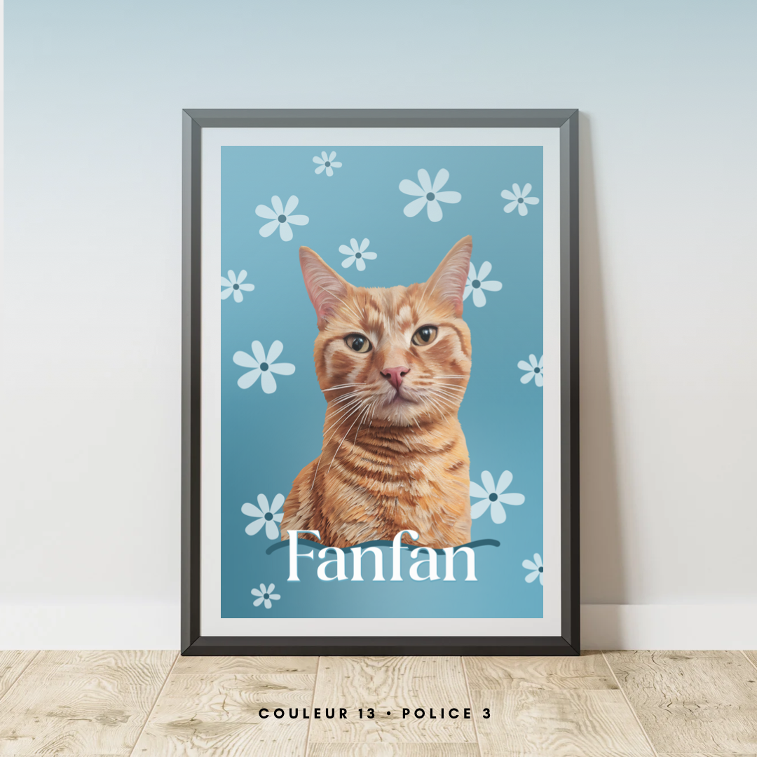 Affiche Personnalisée Flower (Un animal)