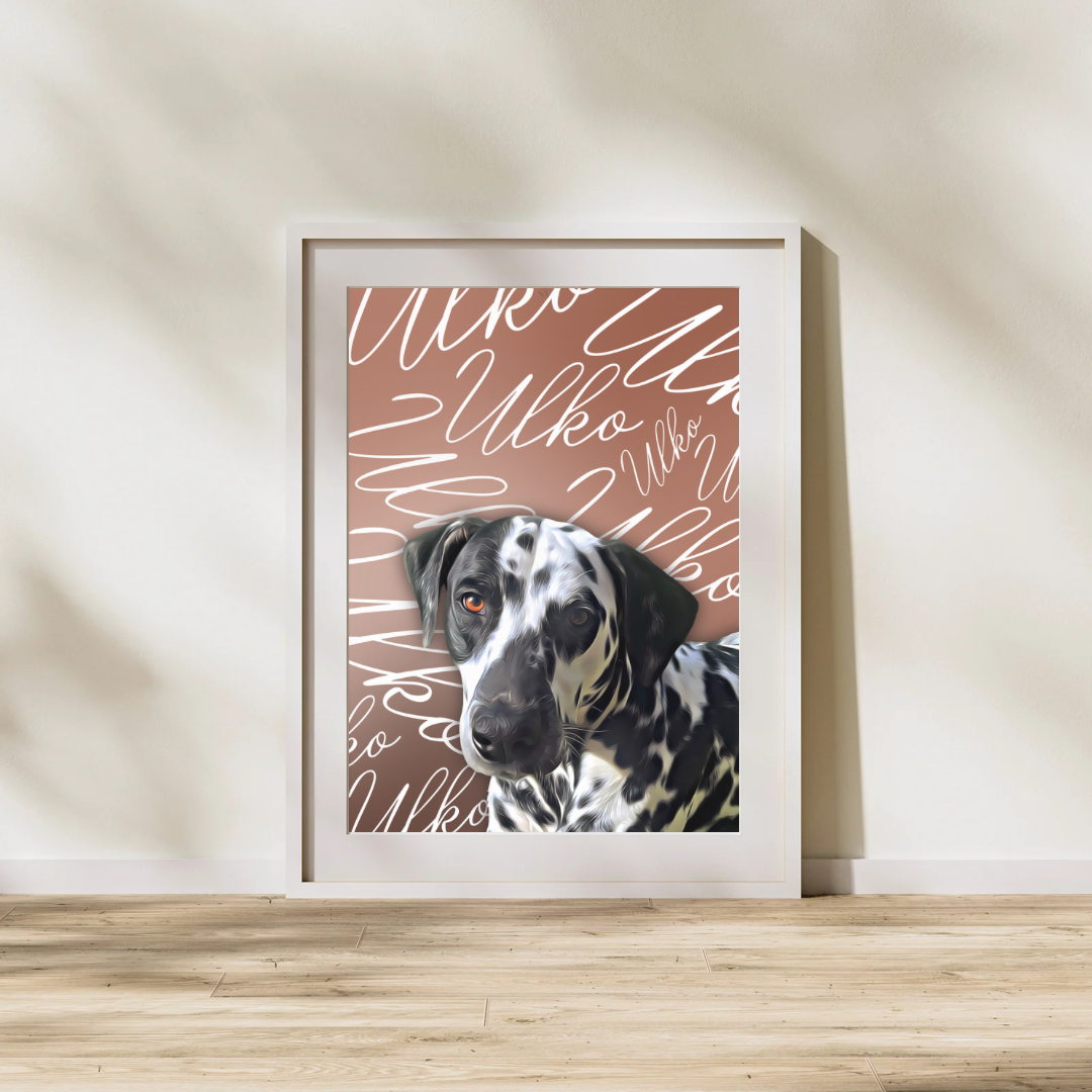 Affiche Personnalisée fond « Prénom » (Un animal)