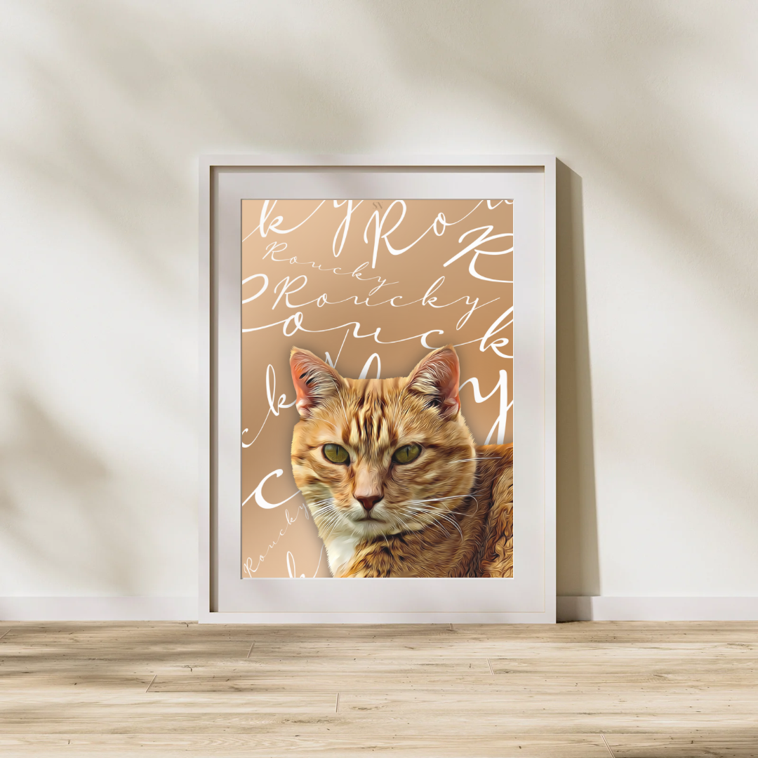 Affiche Personnalisée fond « Prénom » (Un animal)