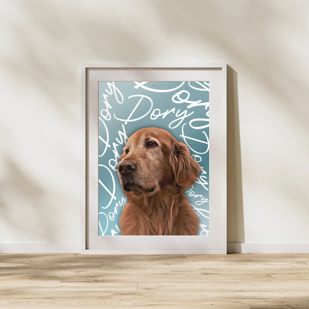 Affiche Personnalisée fond « Prénom » (Un animal)