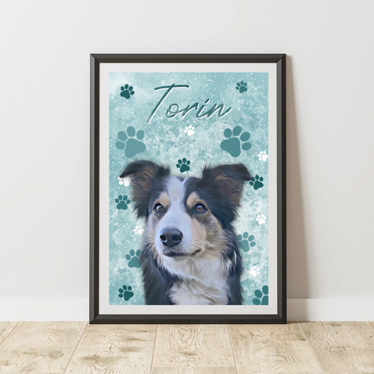 Affiche Personnalisée Artiste Pattoune (1 à 3 animaux)