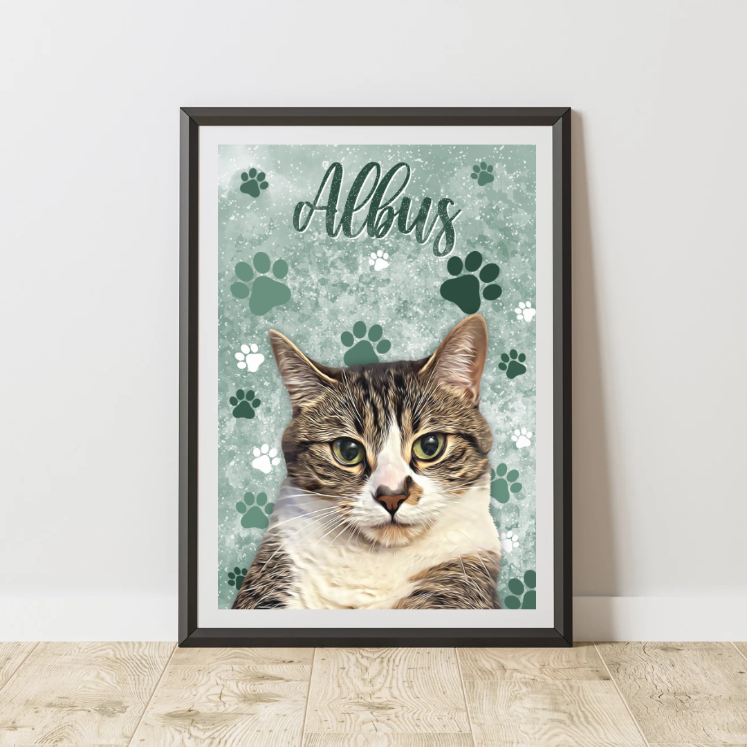 Affiche Personnalisée Artiste Pattoune (1 à 3 animaux)