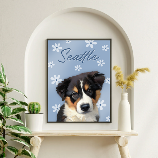 Affiche Personnalisée Flower (1 à 4 animaux)