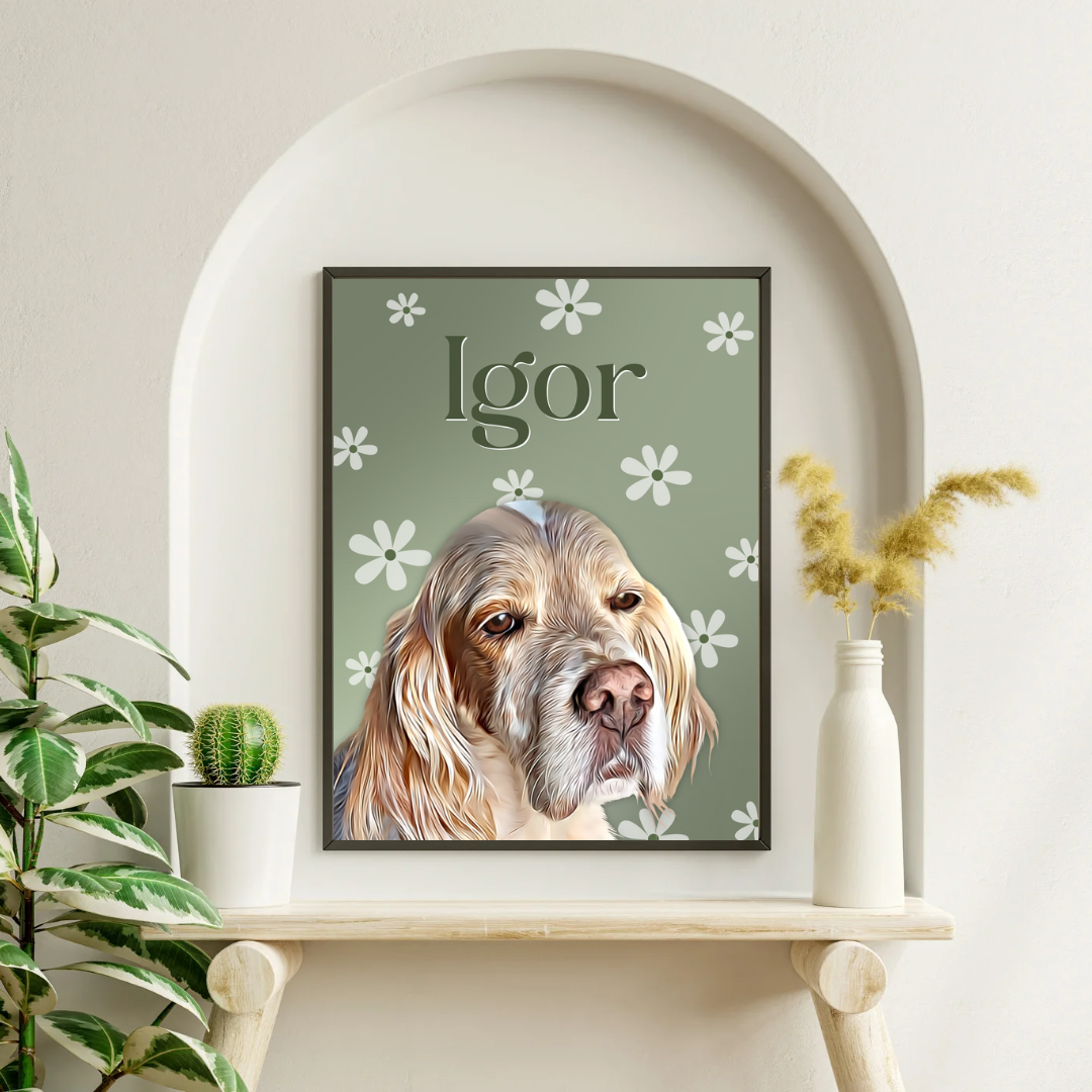 Affiche Personnalisée Flower (1 à 4 animaux)