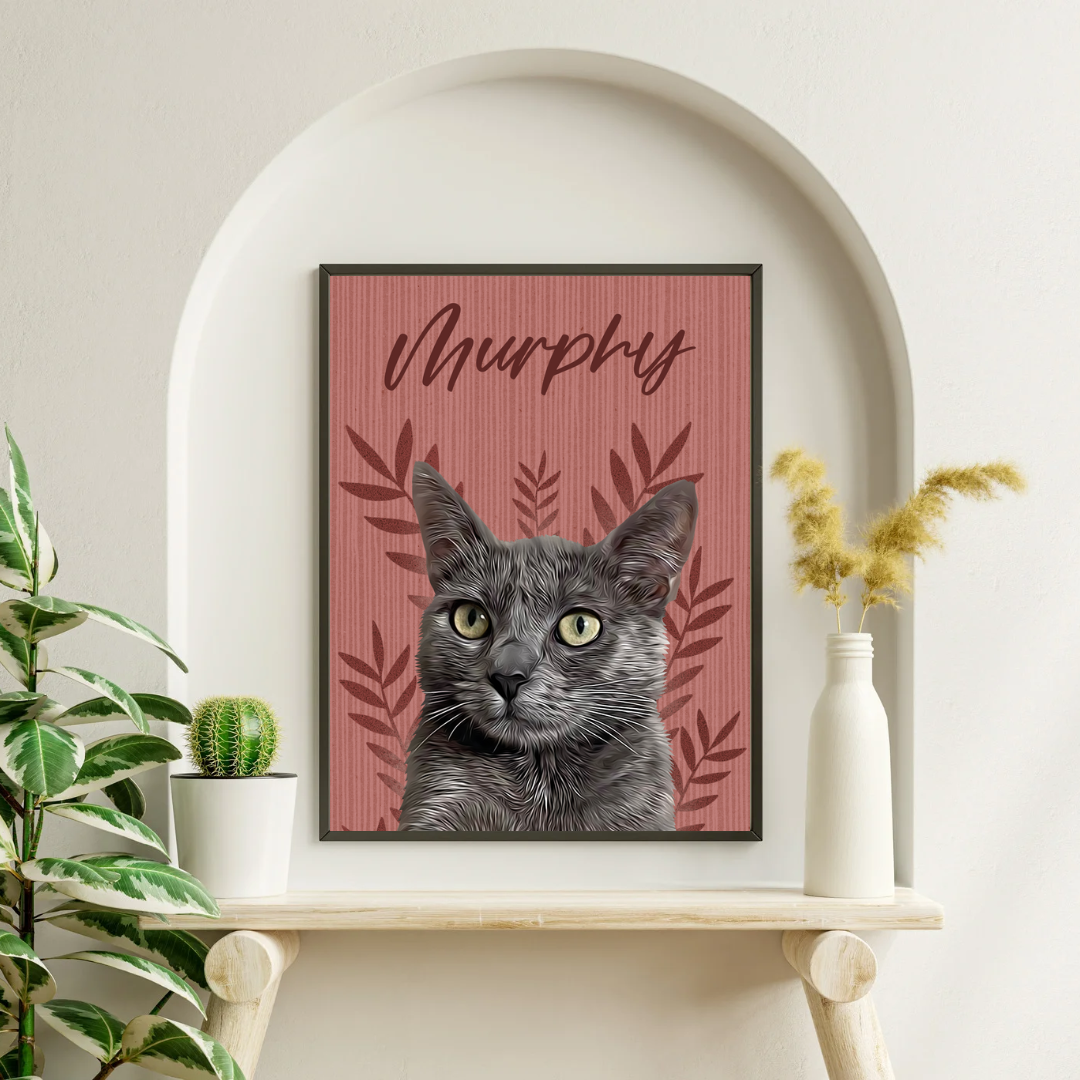 Affiche personnalisée Animaux Feuillage (1 à 4 animaux)