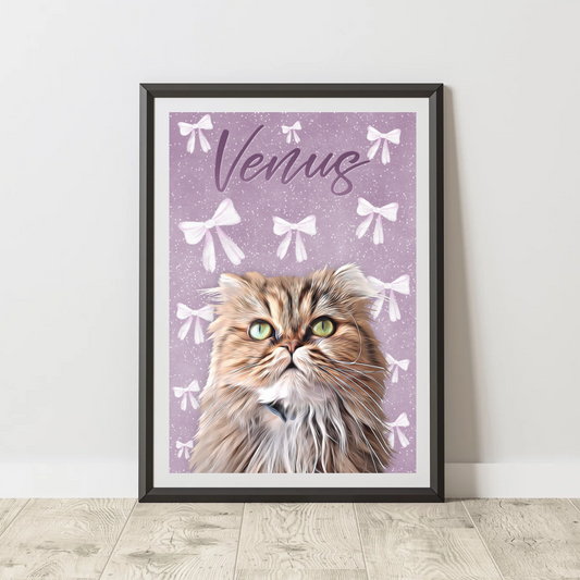 Affiche Personnalisée Animaux fond Noeuds (1 à 2 animaux)