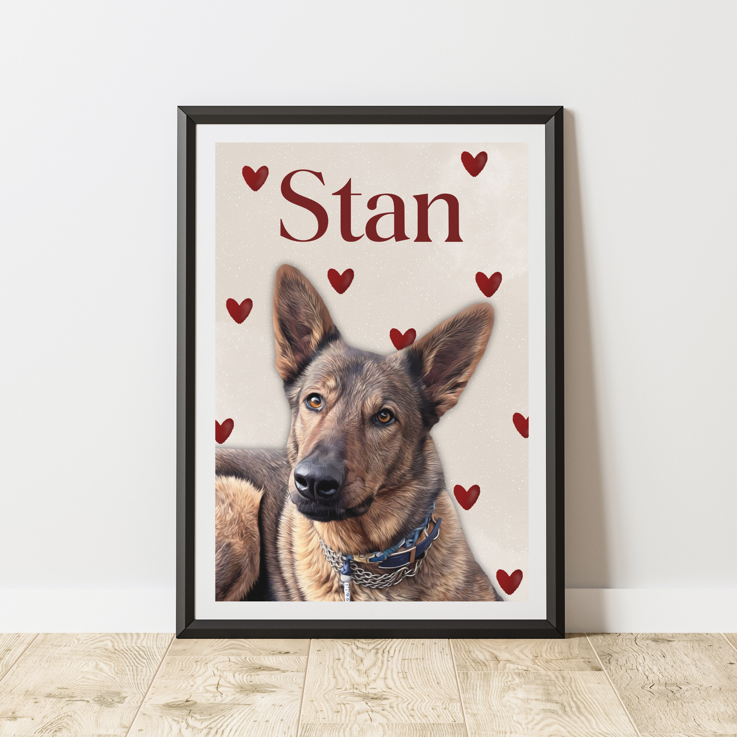Affiche personnalisée Animaux Love (1 à 4 animaux)