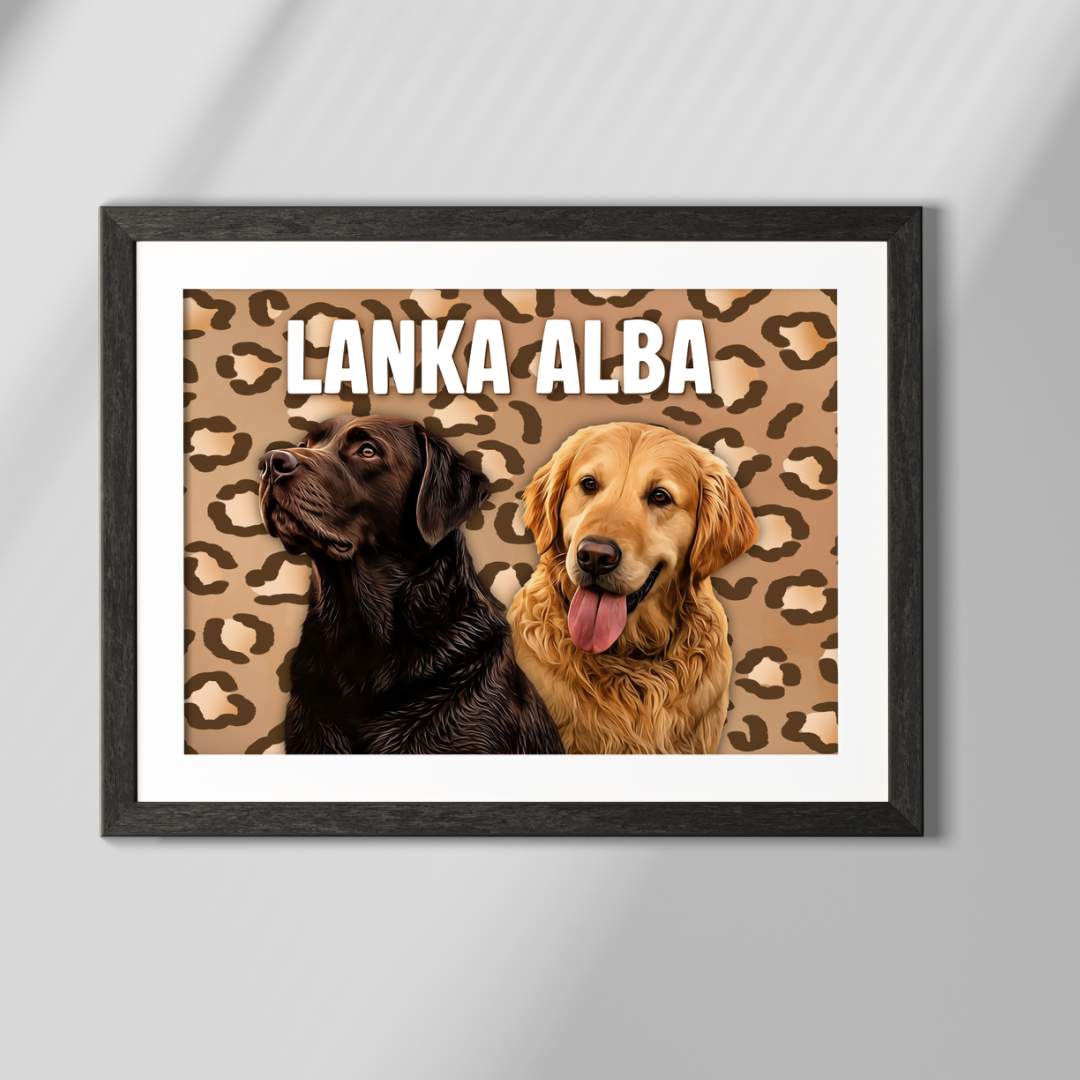 Affiche personnalisée Léopard (1 à 4 animaux)