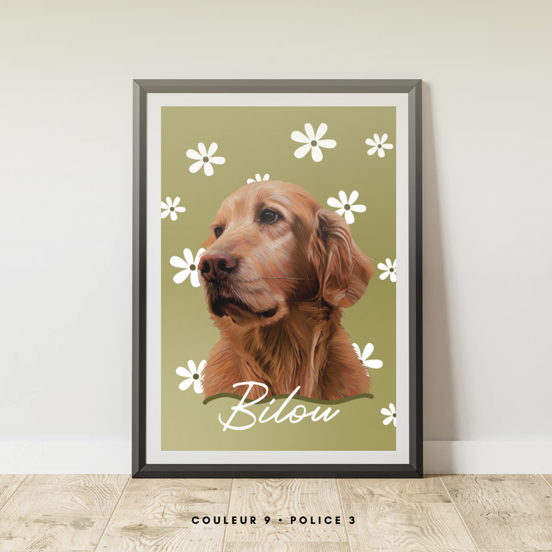 Affiche Personnalisée Flower (Un animal)