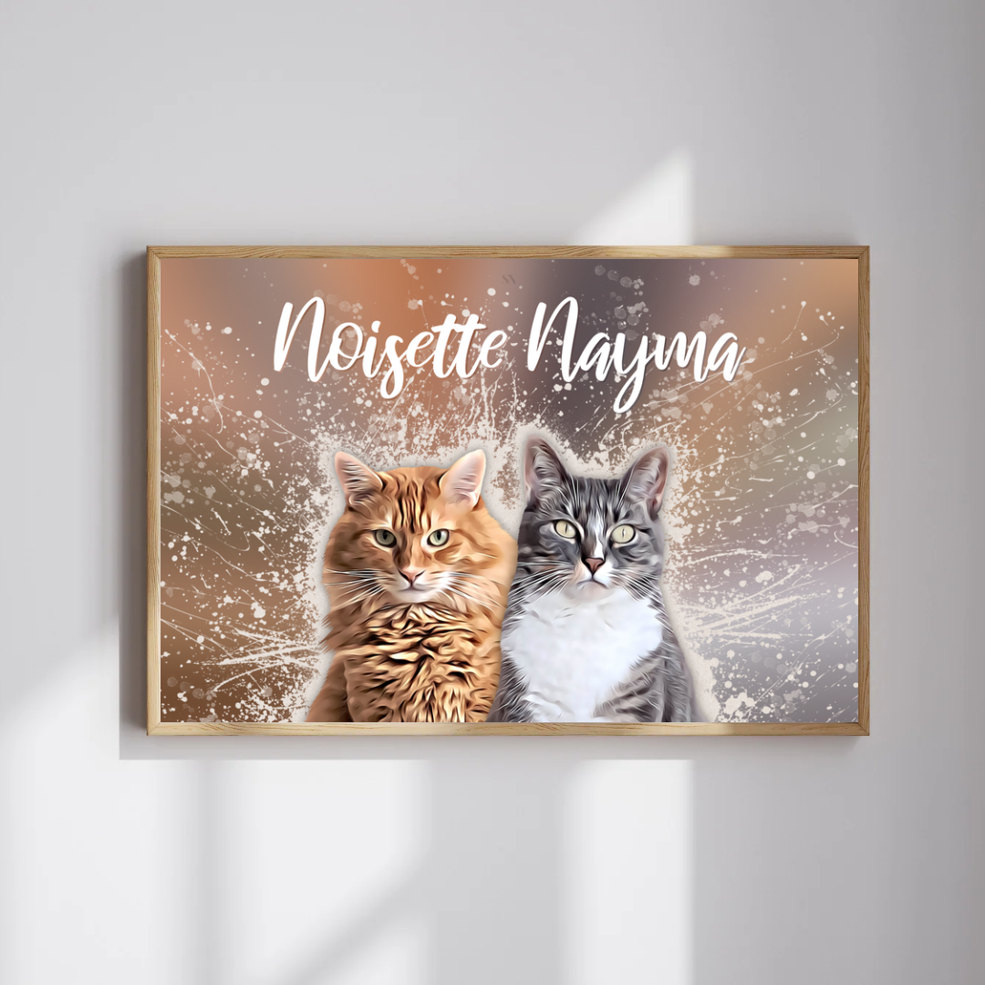 Affiche personnalisée Animaux Nouddle 2 (1 à 4 animaux)