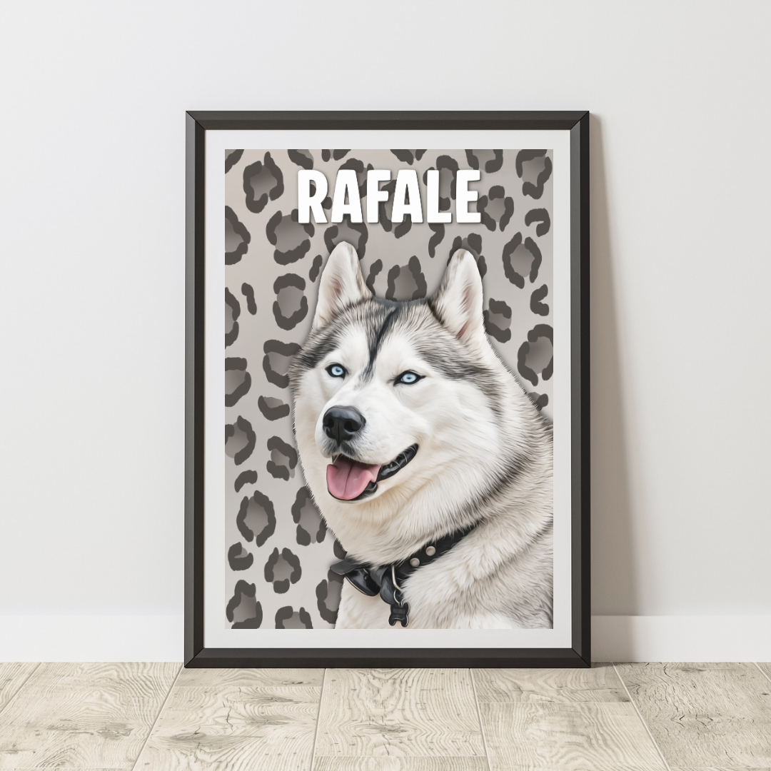 Affiche personnalisée Léopard (1 à 4 animaux)