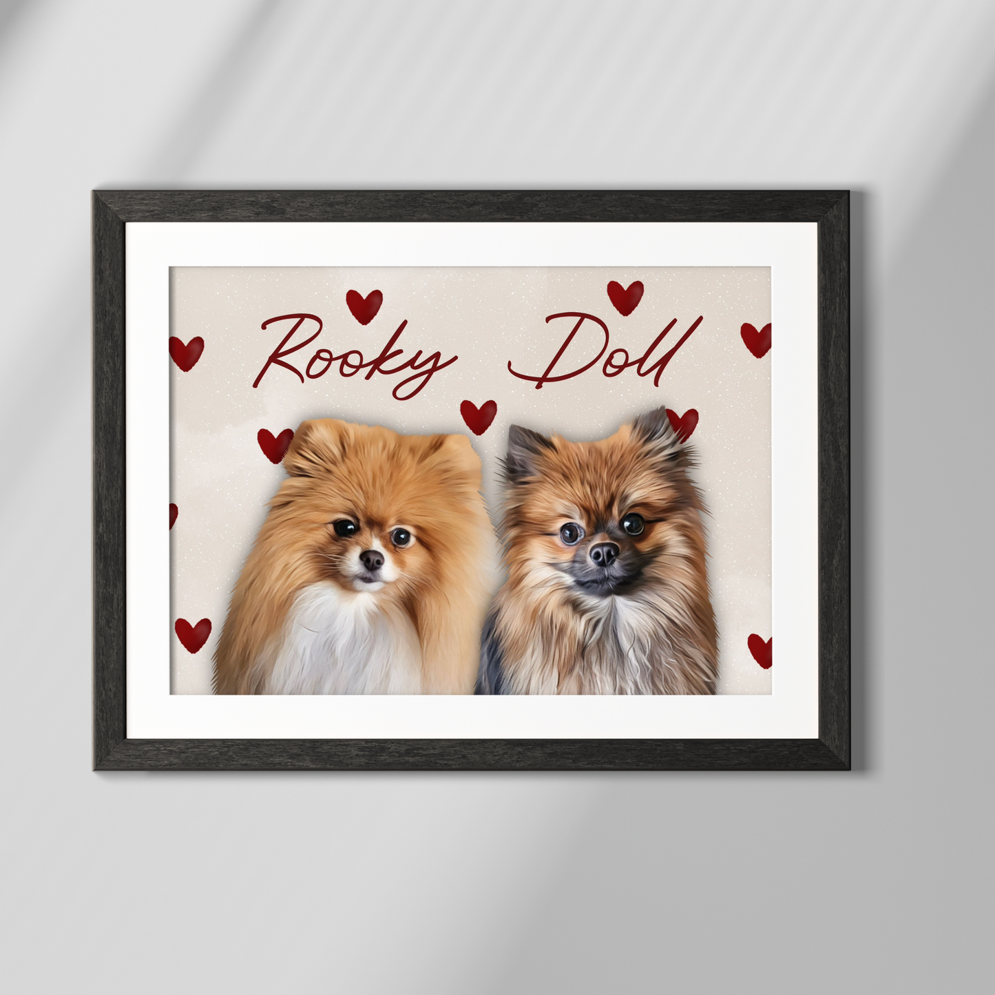 Affiche personnalisée Animaux Love (1 à 4 animaux)