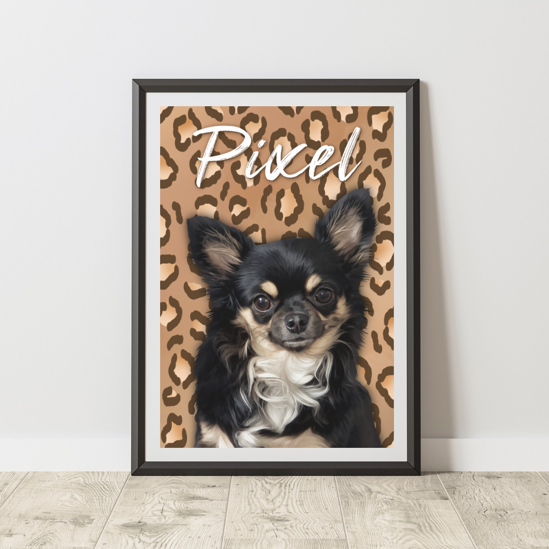 Affiche personnalisée Léopard (1 à 4 animaux)