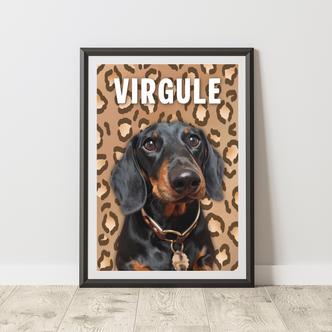 Affiche personnalisée Léopard (1 à 4 animaux)
