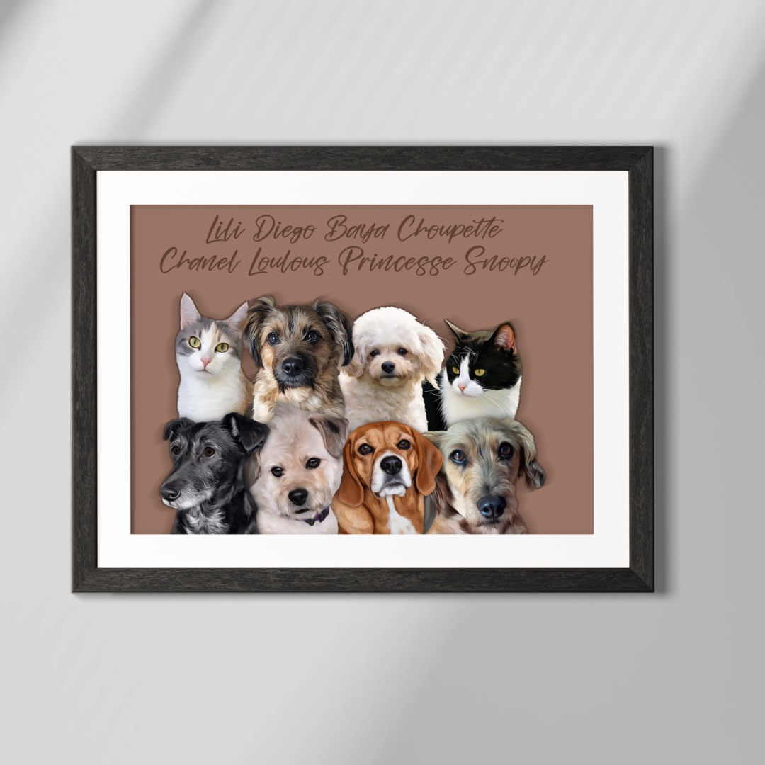 Affiche personnalisée Réel Animaux ( 1 à 9 )