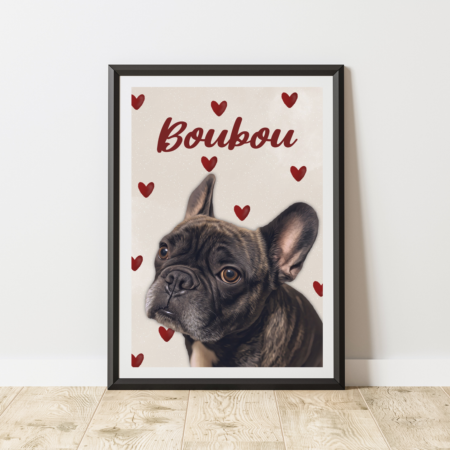 Affiche personnalisée Animaux Love (1 à 4 animaux)