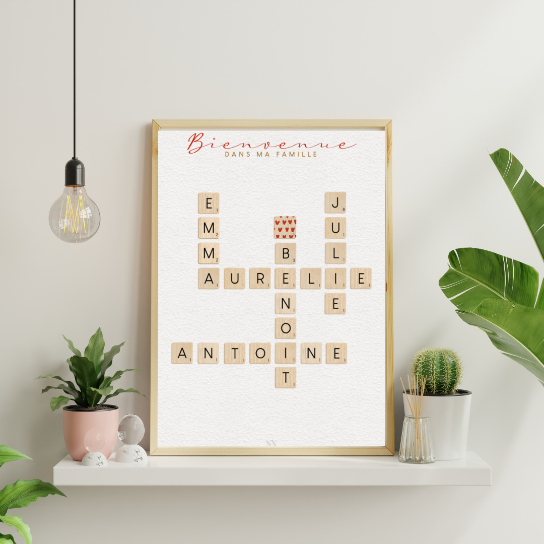 Affiche personnalisée Scrabble