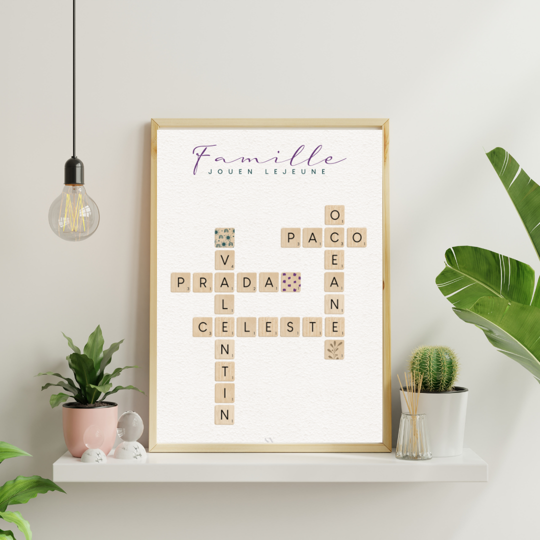 Affiche personnalisée Scrabble