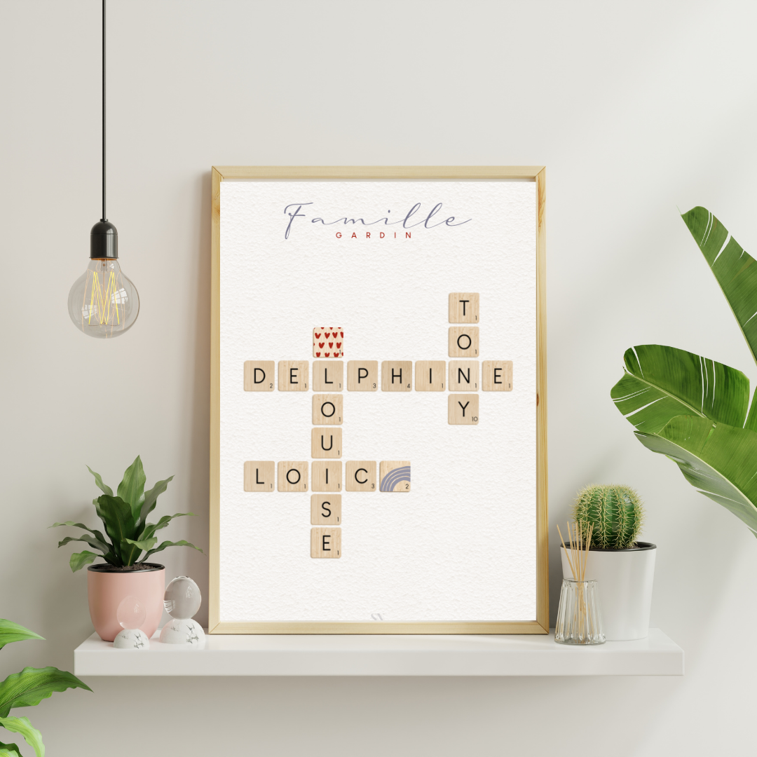 Affiche personnalisée Scrabble