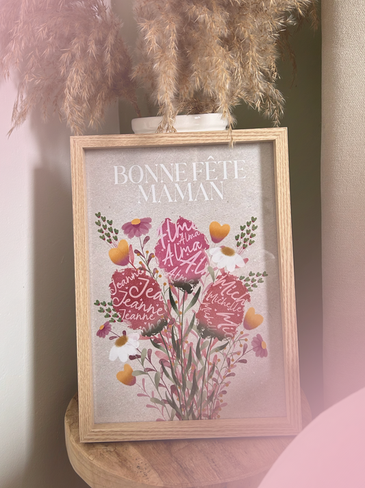 Affiche Personnalisée Bouquet de fleurs + Cadre