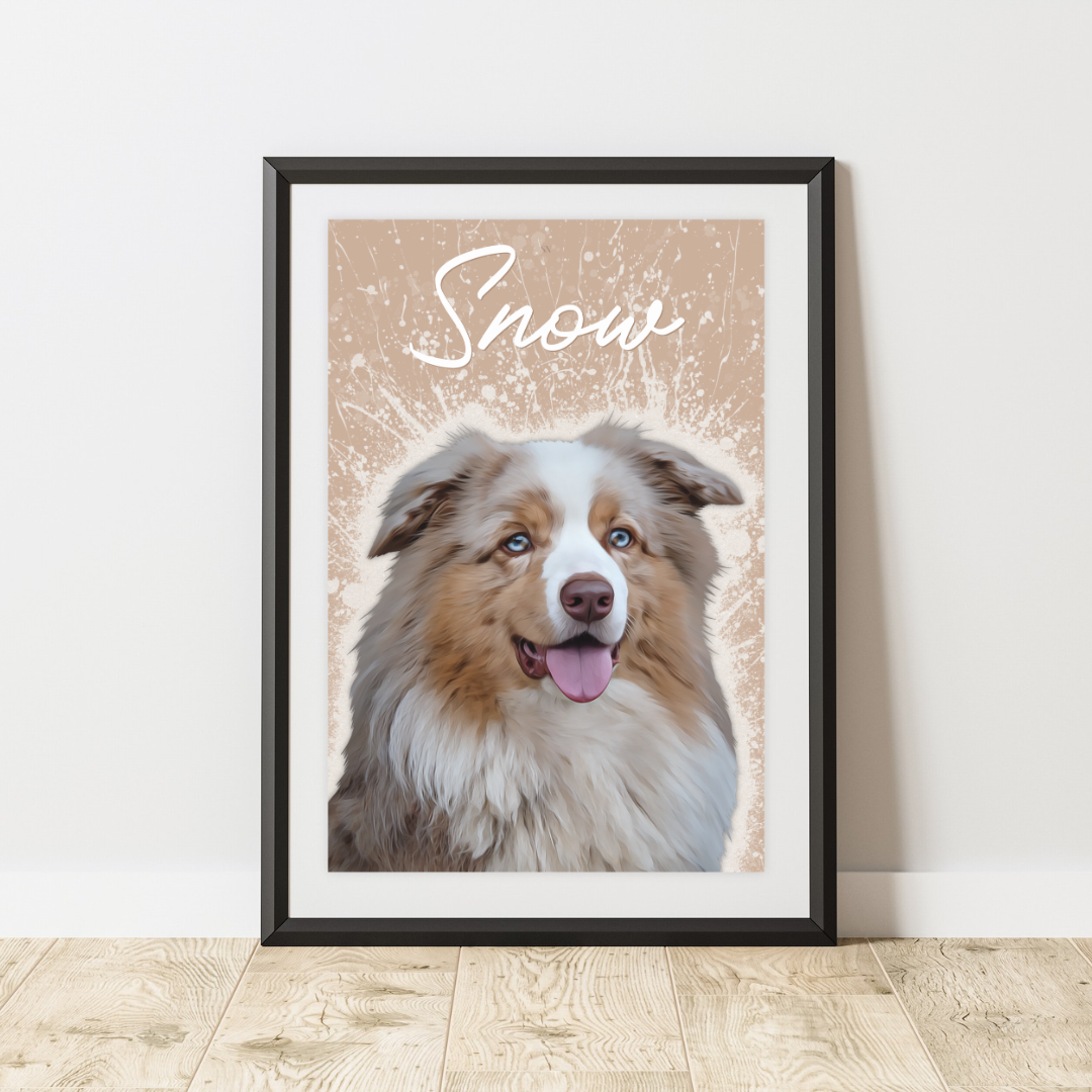 Affiche personnalisée Animaux « Nouddle Couleur » (1 à 4 animaux)