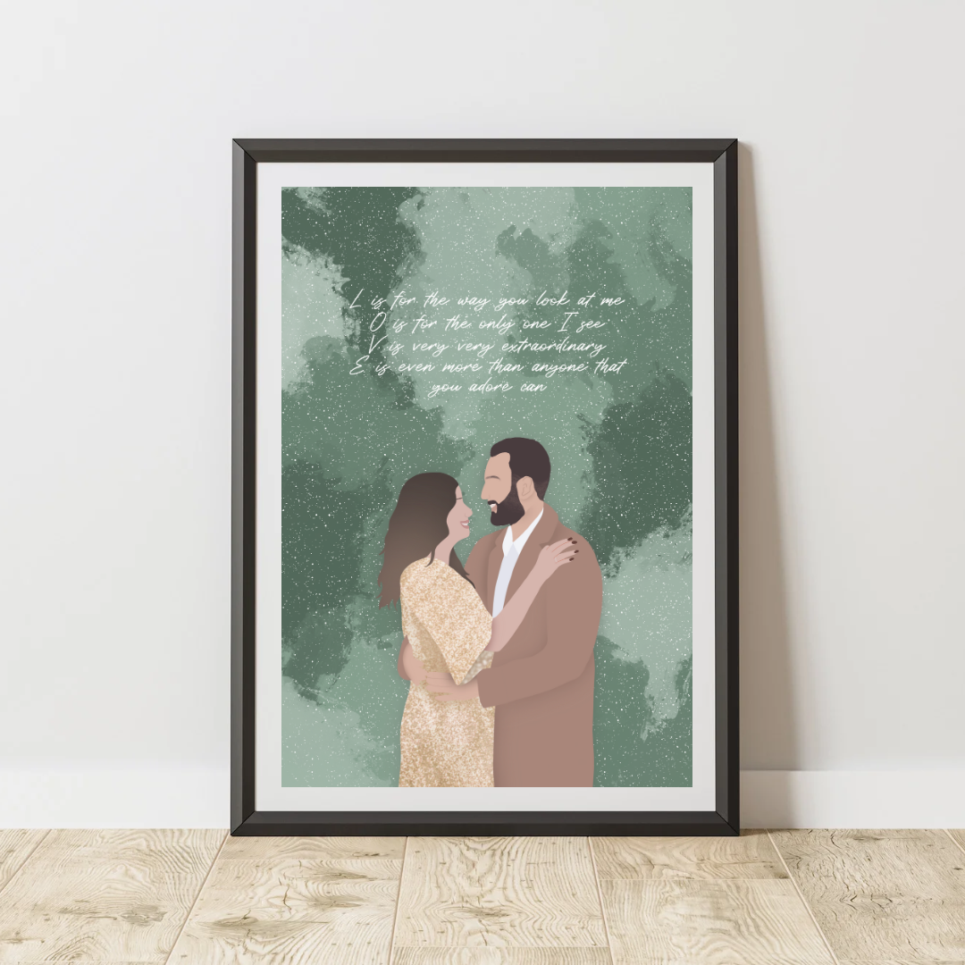 Affiche personnalisée Minimaliste Fond Abstrait (De 1 à 6 personnes.)