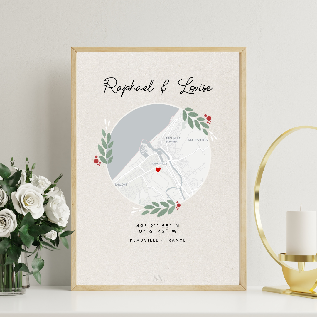 Affiche personnalisée Plan couple
